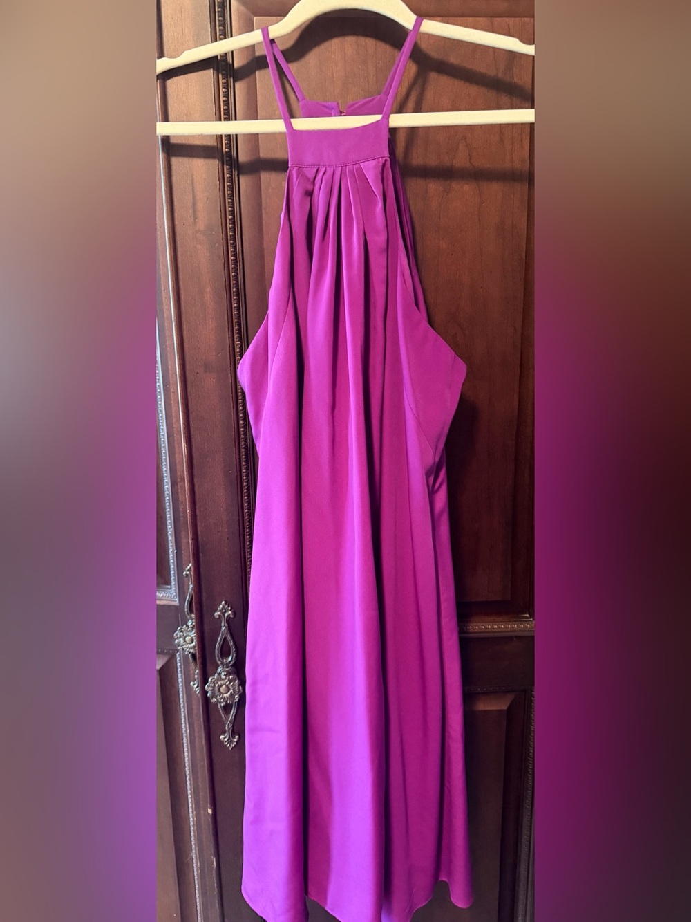 1. State Halter Swing Dress in Fuchsia purple